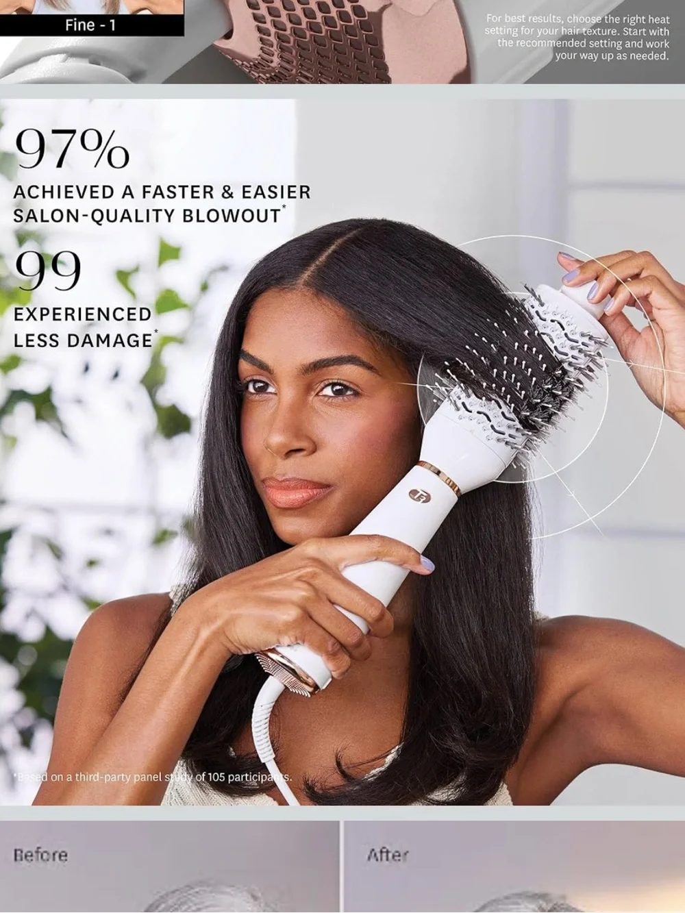 T3 AireBrush One-Step Smoothing and Volumizing Hair Dryer Brush, Blow Dryer